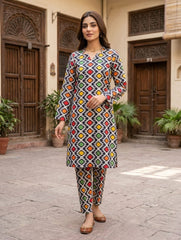2 Pcs Ladies Suit Des 121