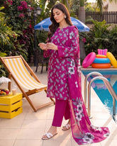 3 Pcs Lawn Unstitched Suit 35
